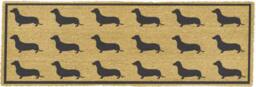 Artsy Mats Dachshund Pattern Coir Doormat (120 x 40cm) in Brown - Size: 40 cm x 120 cm - thumbnail 4