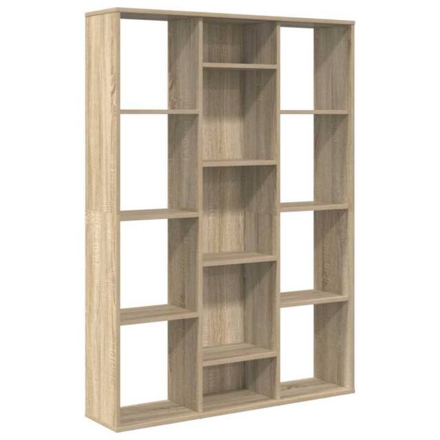 Berkfield Home Room Divider/Book Cabinet Sonoma Oak 100x24x140 cm Engineered Wood in Light Tan - Size: 100 x 24 x 140 cm - image 1