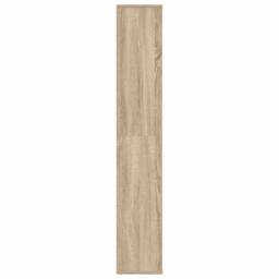 Berkfield Home Room Divider/Book Cabinet Sonoma Oak 100x24x140 cm Engineered Wood in Light Tan - Size: 100 x 24 x 140 cm - thumbnail 6