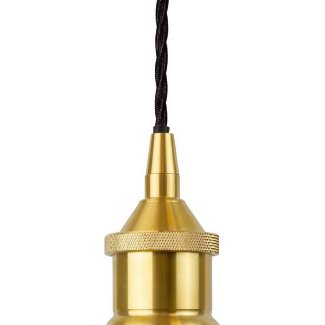 SE Home Navy Blue St Edmund's Pendant Light - Polished Brass - Black Twisted - image 1