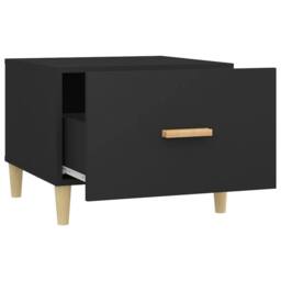 Berkfield Home Sturdy Coffee Table Black 50x50x40 cm Engineered Wood - Size: 50 x 50 x 40 cm - thumbnail 7
