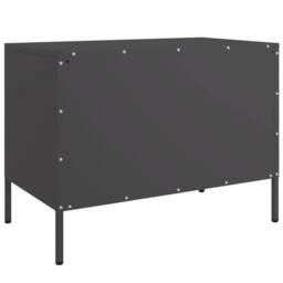 Berkfield Home TV Cabinets 2 pcs Black 68x39x50.5 cm Steel in Charcoal - thumbnail 9