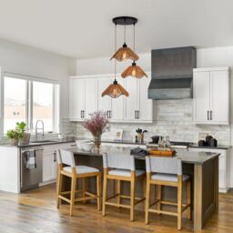 Garwarm 3 - Light Boho Rattan Farmhouse Pendant Light in Gold - thumbnail 8
