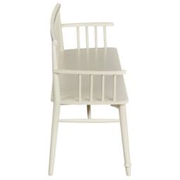 Statement Furniture Queensbury Bench with Back, Wooden Bench Seat in Cream - thumbnail 3