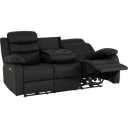 Seconique Roma 3+2 Electric Recliner Suite in Black - thumbnail 6