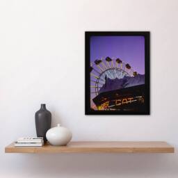 Artery8 John Margolies Wonderland at Dusk Ocean City New Jersey Framed Art in Purple - Size: A4 - thumbnail 2