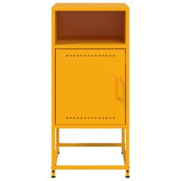 Berkfield Home Bedside Cabinets 2 pcs Mustard Yellow 36x39x78 cm Steel - Size: 36 x 39 x 78 cm - thumbnail 6
