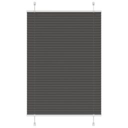 Berkfield Home Pleated Blind Black 95x150 cm Fabric Width 94.4 cm Polyester - thumbnail 1