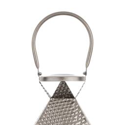 Wyld and Coco Lumenique Silver Stainless Steel Lantern 55 cm - Pillar Candle Holder - thumbnail 8