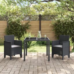 Berkfield Home Garden Chair Set of 2 Anthracite, Light Grey - thumbnail 3