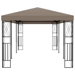 Berkfield Home Gazebo 6x3 m Taupe Fabric in Beige - thumbnail 3