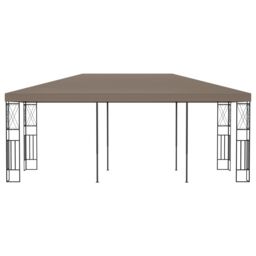 Berkfield Home Gazebo 6x3 m Taupe Fabric in Beige - thumbnail 2