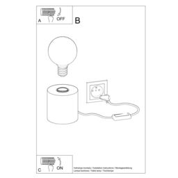 Sollux Lighting Scandinavian Desk Lamp 10x10x10cm 1xLight in Brown - Size: 10 x 10 x 10 cm - thumbnail 5