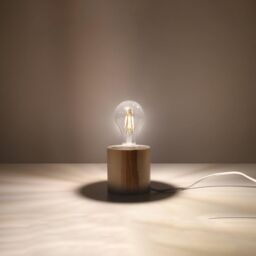 Sollux Lighting Scandinavian Desk Lamp 10x10x10cm 1xLight in Brown - Size: 10 x 10 x 10 cm - thumbnail 3