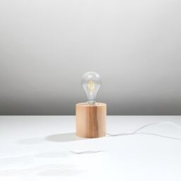 Sollux Lighting Scandinavian Desk Lamp 10x10x10cm 1xLight in Brown - Size: 10 x 10 x 10 cm - thumbnail 2