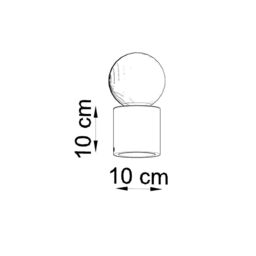 Sollux Lighting Scandinavian Desk Lamp 10x10x10cm 1xLight in Brown - Size: 10 x 10 x 10 cm - thumbnail 4
