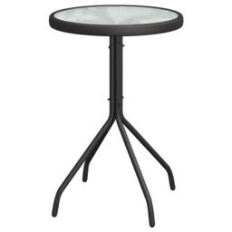 Berkfield Home Elegant 3 Piece Garden Bistro Set Black Textilene & Steel - thumbnail 6