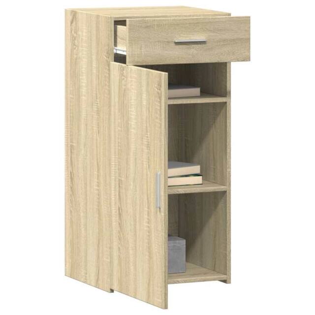 Berkfield Home Sideboard Sonoma Oak 45x42.5x93 cm Engineered Wood in Light Tan - image 1