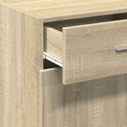 Berkfield Home Sideboard Sonoma Oak 45x42.5x93 cm Engineered Wood in Light Tan - thumbnail 9