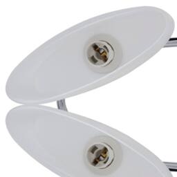 Berkfield Home Modern Ceiling Lamp with Ellipsoid Glass Shades for 4 E14 Bulbs in White - thumbnail 4