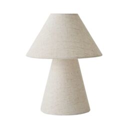 ValueLights Gigi Natural Linen Full Fabric Tapered Lamp Shade Table Lamp - thumbnail 6