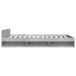 Berkfield Home Modern Bed Frame w/Drawers Frame Concrete Grey 150x200 cm King Size - thumbnail 5