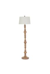 KDMD Seraphia Floor Lamp with Linen Shade - Elegant Modern Lighting in Brown - thumbnail 2