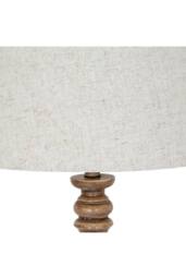 KDMD Seraphia Floor Lamp with Linen Shade - Elegant Modern Lighting in Brown - thumbnail 4