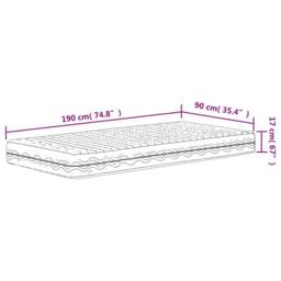 Berkfield Home Soft Foam Mattress White 90x190 cm Hardness H2 H3 - thumbnail 9