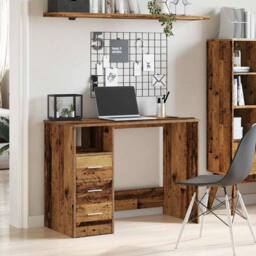 Berkfield Home Modern Desk Old Wood 102x76x50 cm Engineered Wood in Brown - Size: 102 x 76 x 50 cm