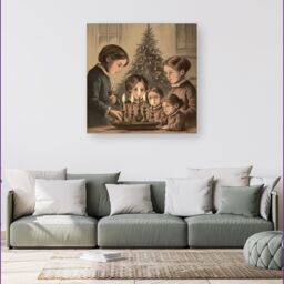Warren Reed - Designer Christmas Candles Canvas - Size: w40 inch x h40 inch - thumbnail 1