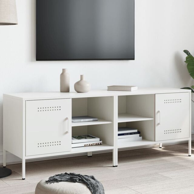 Berkfield Home TV Cabinets 2 pcs White 68x39x50.5 cm Steel - image 1
