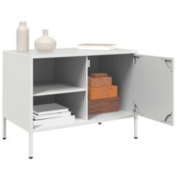 Berkfield Home TV Cabinets 2 pcs White 68x39x50.5 cm Steel - thumbnail 5
