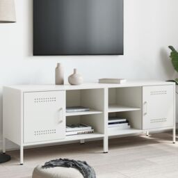 Berkfield Home TV Cabinets 2 pcs White 68x39x50.5 cm Steel - thumbnail 1