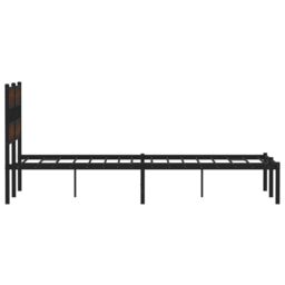 Berkfield Home Bed Frame without Mattress with Headboard Brown Oak 120x200 cm - Size: Small Double - thumbnail 5