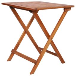 Berkfield Home 3 Piece Folding Bistro Set Solid Acacia Wood in Brown - thumbnail 4