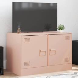 Berkfield Home TV Cabinet Pink 67x39x44 cm Steel - Size: 67 x 39 x 44 cm - thumbnail 2