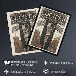 Artery8 Lucifer Mourning Game Theatre Poster Holst Framed Wall Art Print - Size: A4 - thumbnail 2