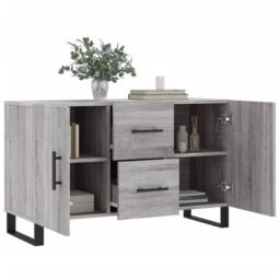 Berkfield Home Sideboard Grey Sonoma 100x36x60 cm Engineered Wood - Size: 100 x 36 x 60 cm - thumbnail 4