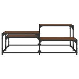 Berkfield Home Coffee Table Brown Oak 107x107x40 cm Engineered Wood - Size: 107 x 107 x 40 cm - thumbnail 5