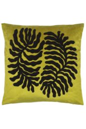 Furn Maldive Botanical Velvet Tufted Cushion in Green - Size: 45 cm x 45 cm - thumbnail 1