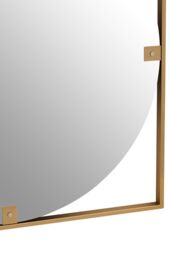 Orsina Square Wall Mirror, Sturdy Round Shaped Wall Mirror, Square Frame Lounge Mirror for Home, Office, Hallway in Gold - thumbnail 2