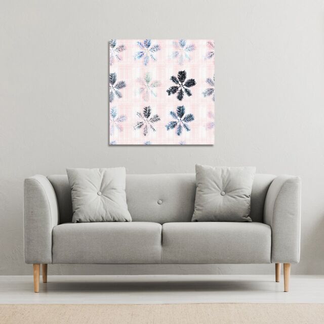 Benjamin Tate Design Colorful pine leaves (Canvas Print) / 90 x 90 x 4cm in Natural - Size: 90 x 90 x 4 cm - image 1