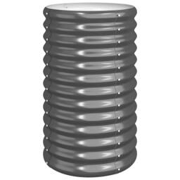 Berkfield Home Garden Planter Powder-coated Steel 40x40x68 cm Anthracite in Charcoal - Size: 40 x 40 x 68 cm