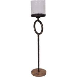 Libra Interiors Rutland Pillar Floor Hurricane Large 108cm in Gold - thumbnail 3