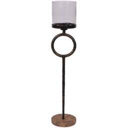 Libra Interiors Rutland Pillar Floor Hurricane Large 108cm in Gold