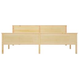 Berkfield Home Bed Frame Solid Wood Pine 200x200 cm in Natural - thumbnail 4