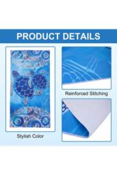Living and Home Lightweight Large Microfibre Beach Towel in Blue - thumbnail 3