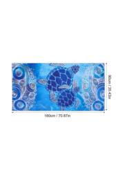 Living and Home Lightweight Large Microfibre Beach Towel in Blue - thumbnail 9