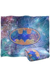 Batman Galaxy Symbol Officially Licensed Silky Touch Super Soft Throw Blanket 152x127 cm in White - thumbnail 2